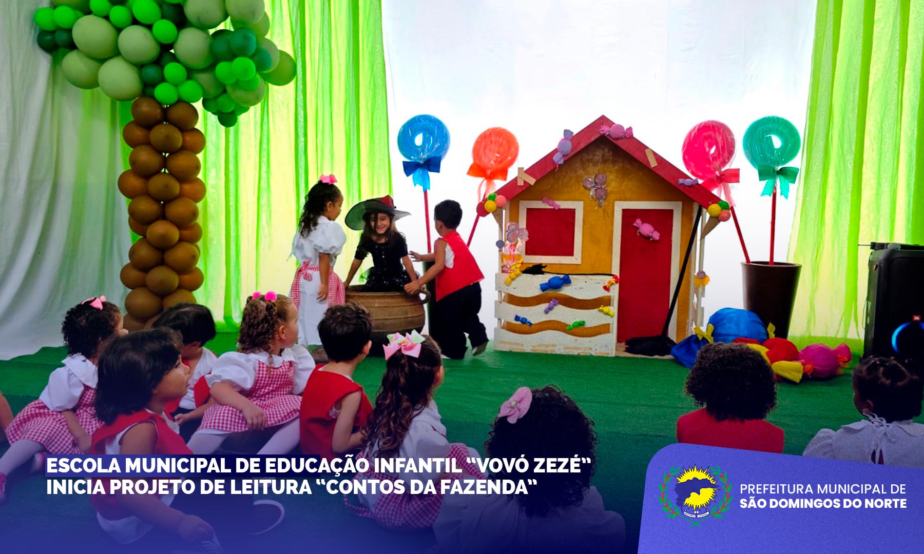 Escola Municipal de Educação Infantil “Vovó Zezé” inicia projeto de leitura “Contos da Fazenda”