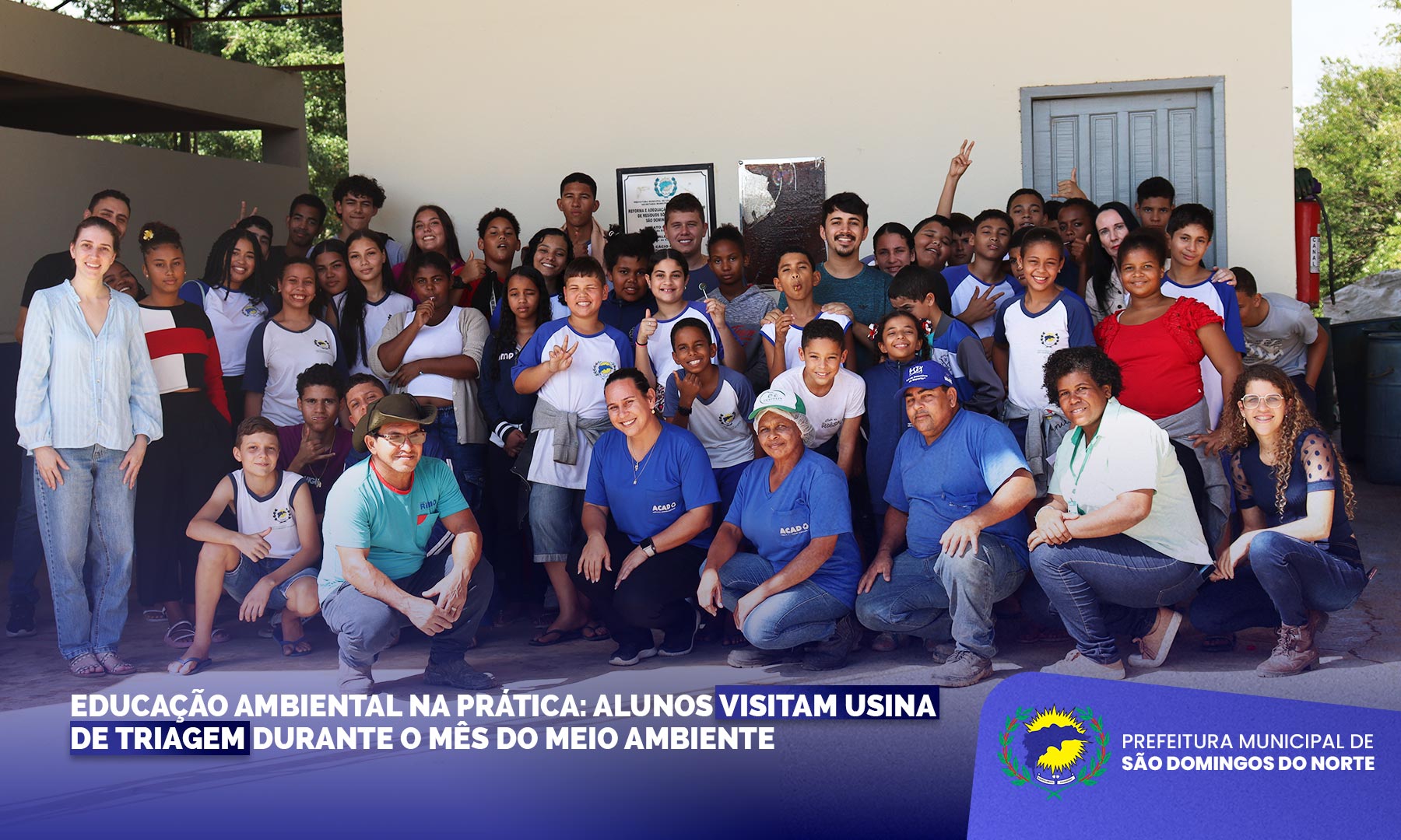 Educação ambiental na prática: alunos visitam Usina de Triagem durante o Mês do Meio Ambiente
