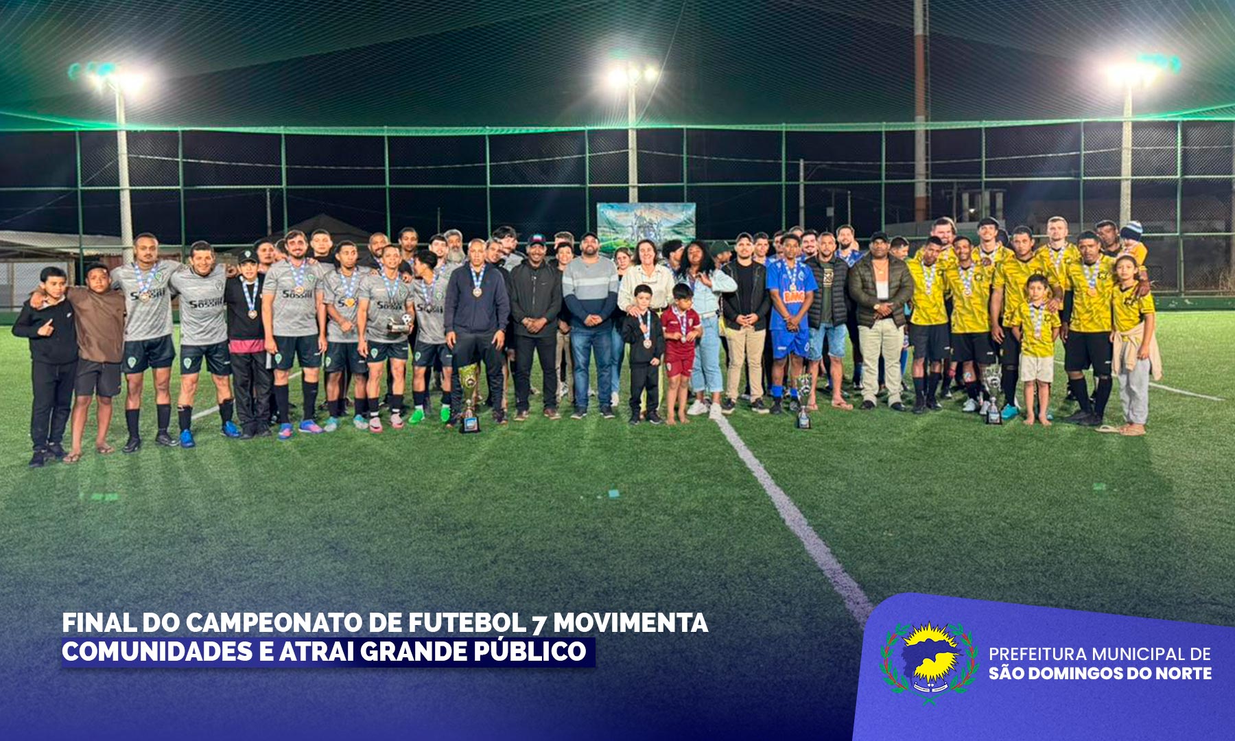 Grande final do II Campeonato Municipal de Futebol 7 reúne torcedores em São Domingos do Norte