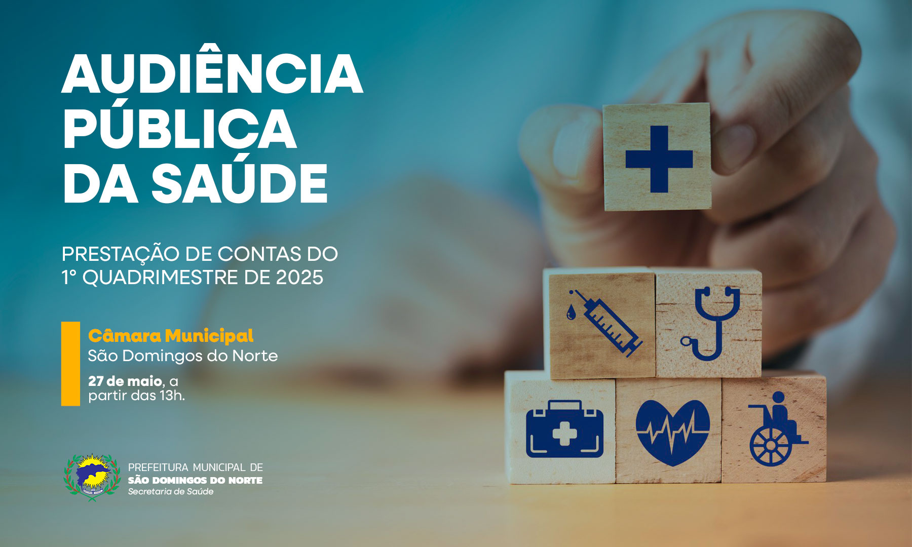 Audiência Pública apresentará prestação de contas da Saúde referente ao 1º quadrimestre de 2025