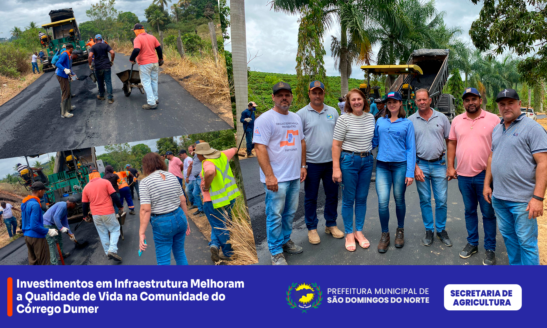 Imagem da notícia: Investimentos em Infraestrutura Melhoram a Qualidade de Vida na Comunidade do Córrego Dumer