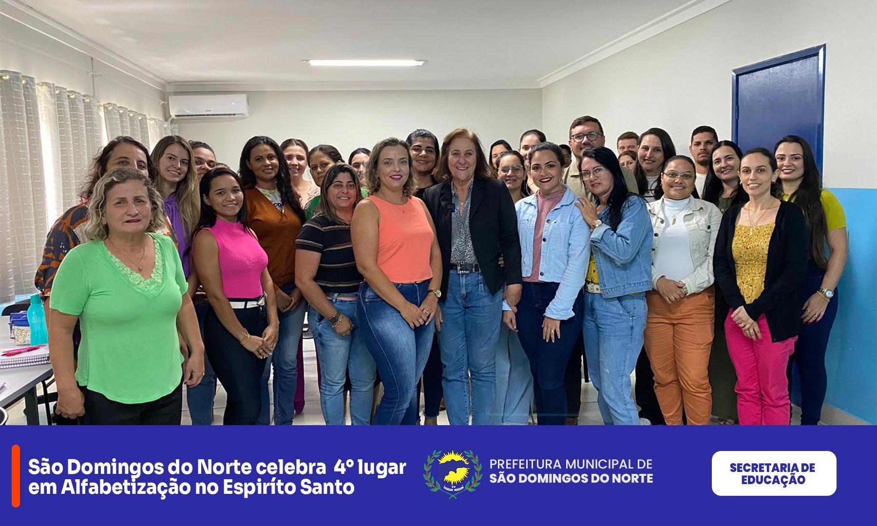 São Domingos do Norte celebra  4° lugar em Alfabetização no Espiríto Santo 