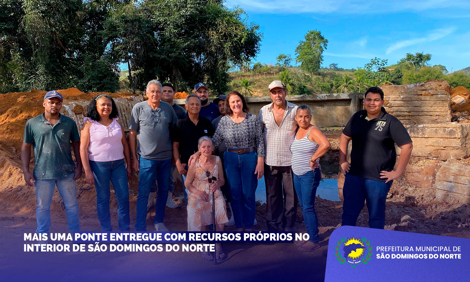 Mais uma ponte entregue com recursos próprios no interior de São Domingos do Norte