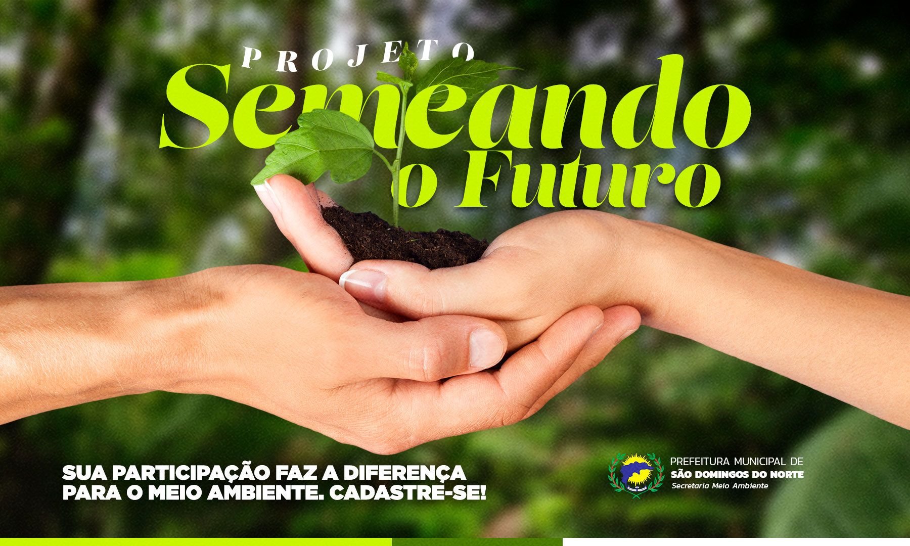 Imagem da notícia: Projeto Semeando o Futuro abre cadastro para recebimento de mudas nativas em São Domingos do Norte